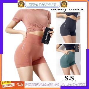 Bra Import CD-08 & Celana Pendek Wanita Model High Waist Ketat Untuk Olahraga Yoga Fitn