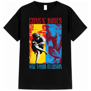 KurniaKaos T-Shirt Kaos Distro Musik Band GUNS N ROSES bahan 24s