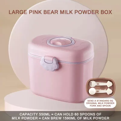 Milk Powder Storage Container Milk Storage Container 2400ML Air Tight Milk Powder Container Powder with Scraper Milk Container with Scoop 800/1800/2400ML