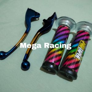 PROMO PAKET HANDGRIP KARBON PELANGI + Handle twotone Handel Rem Beat Karbu Vario Karbu 110 Hitam Spacy Karbu Beat Esp Beat Pop Honda