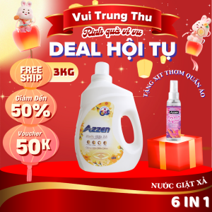 [TẶNG XỊT THƠM QUẦN ÁO] Mua 1 Chai Nước Giặt 3Kg Cao Cấp 6 IN 1 Hương Thiên Nhiên. Tặng Xịt Thơm Quần Áo. Tẩy Sạch Vết Bẩn Lưu Hương Thơm Lâu