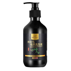 【Local Stock】Polygonum Herbal Shampoo Black Hair Shampoo 300ml White Hair Black Hair Shampoo Hair Growth Cover Grey Hair Hair Treatment