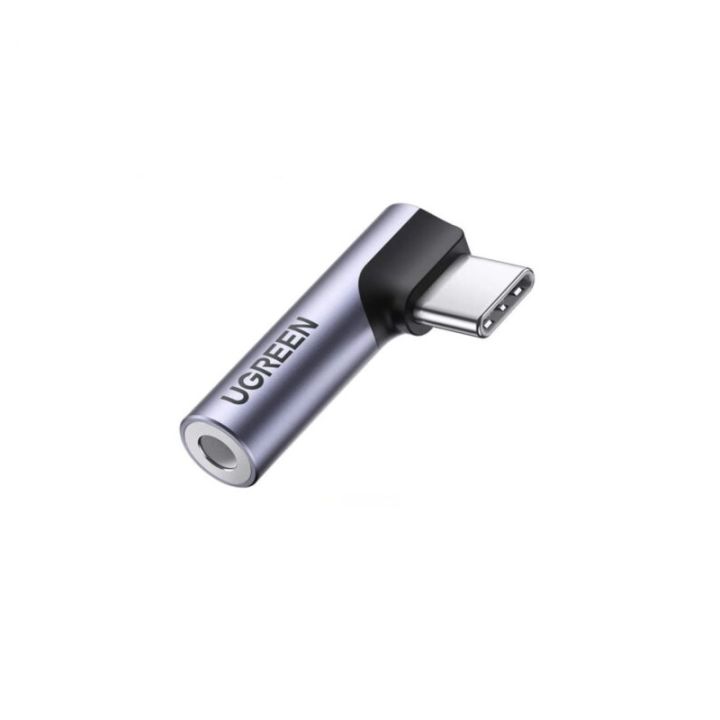 Ugreen 80384 Jack chuyển USB type C bẻ góc 90 độ ra 3.5mm Headphone Audio AV154