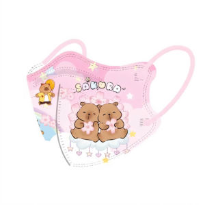 Khẩu trang Kitty cho bé gái mùa hè xinh đẹp từ 6-12 tuổi Túi 10c cái