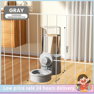 Pet Automatic Hanging Food Feeder Water Dispenser Drinking Dog Cat Cage Bowl  Large Capacity