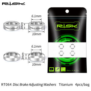 KKN MTB Bike Concave and Convex Washer For Disc Brake Clamp XT XTR Titanium Alloy M6 Bicycle GasketCycling SpacerAccessories