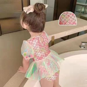 Đồ bơi của cô gái hobibear thiết kế quy mô dễ thương Chủ Đề Nàng Tiên Cá sáng bóng