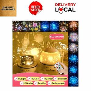 Local Seller! 3 in 1 Portable LED Star Projector Night Light 360 Rotation with Music Toddler Sleep Trainer with Timer