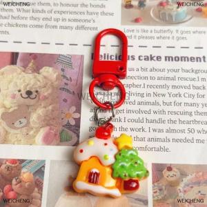 [COD] WEICHENG 1 6Pcs Cartoon Santa Claus Series Pendant Keychain Cute Student Backpack Pendant Accessory Christmas Party Small Gifts