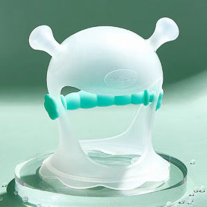HamshMoc Cute animals baby teether Silicone soft soothing molar Infants teether for baby bpa free Preventing hand eating with Dustproof storage box Clean mouth