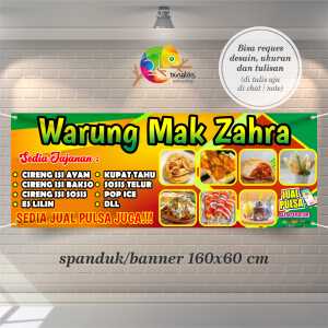 Cetak Spanduk Banner Warung aneka Jajanan