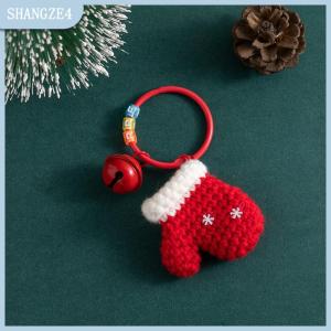 【SHANGZE4】 2026 Giáng Sinh Crochet Santa Claus Keychain Mặt Dây Chuyền Túi Quyến Rũ Dễ Thương Handmade Sang Trọng Len Dệt Kim Trang Trí Món Quà Giáng Sinh