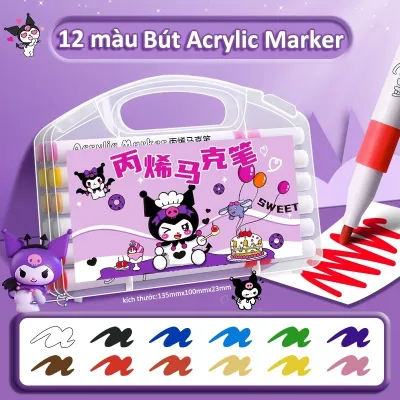 Bút Lông Màu Acrylic Marker Cho Bé Vẽ Tranh Hộp Bút Màu Đẹp Dễ Sử Dụng Bút Màu Acrylic Cao Cấp
