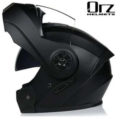 ICC Standard Motorcycle Modular Helmet Dual Lens Flip Up Racing Helmet Unisex