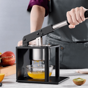 GAOSU Stainless Steel Manual Juice Extractor Thickened Hand Press Fruit Juicer Multifunctional with Rod Manual Juicer for Home