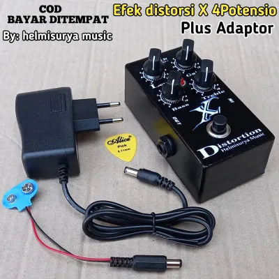 Efek gitar distorsi X plus Adaptor suara mantap