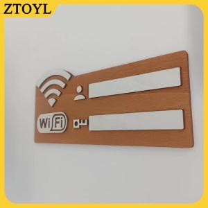 ZTOYL 1PC mộc mạc bằng gỗ mật khẩu đăng nhập cổ điển treo tường không dây mạng chỉ số mảng bám đa mục đích trang trí nội thất phụ kiện