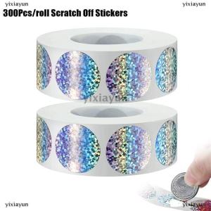 [COD] yixiayun 300Pcs 2.5CM Round Laser Scratch Off Stickers Labels Secret Code Cover Sticker Activity Card Self-Adhesive Sticker