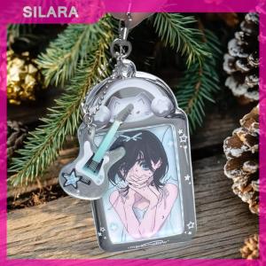 SILARA Kawaii 3 Inch Photocard Holder Bag Pendant Photo Frame Picture Display Stand Card Holder Student Keychain For Bag