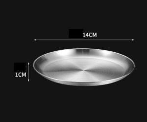 (HÀNG LOẠI 1) BỘ 4 ĐĨA TRÒN inox 304 nguyên khối SIZE 14 - 17 - 20 - 23CM dùng ĐỰNG THỨC ĂN TRÁI CÂY BÁNH MỨT cực kì sang trọng - dĩa