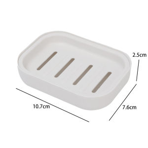 Double Layer Square Soap Dish with Cover Plastic Drain Soap Box Household Bathroom Travel Simple Portable Creative Storage Boxes