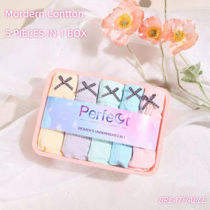 5pcs Womens Underwear 5A-Grade Antibacterial Cotton Breathable Womens panty High Elasticity Butt Lifting All-Day Comfort Underwear Improved Version