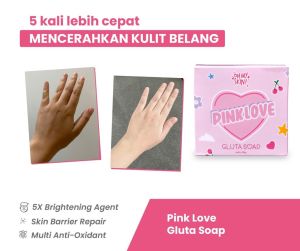 OH my skin PINK LOVE GLUTA SOAP sabun pencerah badan