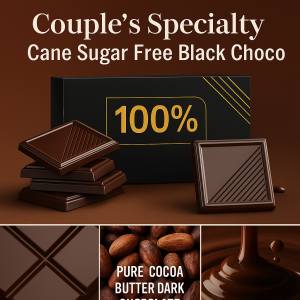 Special Sugar-Free Couple Chocolate 100% Russian Dark Chocolate Unsweetened Pure Cocoa Butter Chocolate 特制无蔗糖情侣巧克力