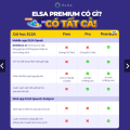 ELSA Premium 3 Tháng bao gồm (ELSA Pro, ELSA AI và Speech Analyzer). 
