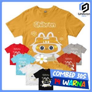 Kaos Anak Custom Desain Labubu Cotton Combed 30S Warna-Warni Usia 1-10 Tahun