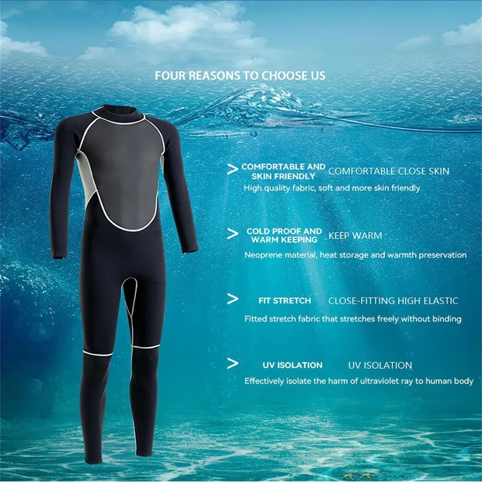 3mm Neoprene Wetsuit Diving Suit Scuba Snorkling Baju Selam