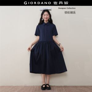 GIORDANO Women Dress Pure Cotton 100% Cotton Dress Casual Stylish Trendy Elegant Comfortable Fashion Classic 18466608