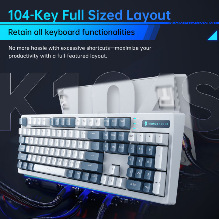 [DELIVER IN 3 DAYS]Thunderobot K104s Mechanical Keyboard 104 Keys Wired ...