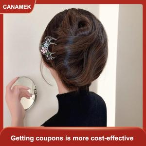 【CANAMEK 】 Metal U-Shaped Hair Fork Combs Pearl Tassel Hair Sticks Hair Clip Hairpins Women Girl Hair Accessories Ornament Styling Tool
