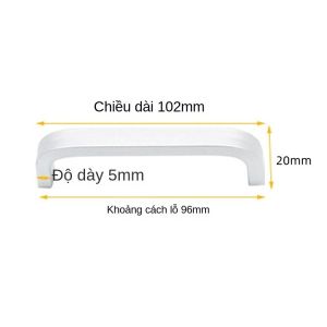 Tay nắm U nhôm đặc cửa tủ cao cấp -LUMBL