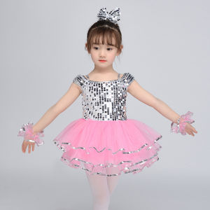 LOLANTA Kids Boys Dance Performance Costume Girls Off-the-shoulder Ballet Tutu Dress match Bow Sequins Shirt Tops Shorts Suit School Stage Dancing Clothes 3-12 Years