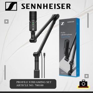 Sennheiser Professional Profile USB Microphone Streaming Set with Boom Arm 3 m USB-C Cable & Mic Pouch
