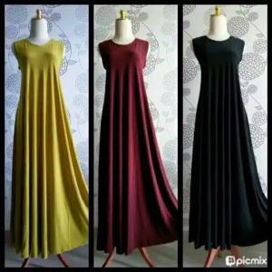 gamis jersey busui tanpa lengan kutung yukensi xl