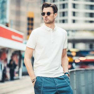 White Sleeve For Men Casual Shirts Pure Cotton Formal Shirts Mens and Womens General Office Long-sleeved Polo Shirt Short-sleeved T-shirt