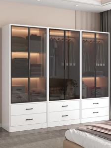 Wardrobe Modern Luxury Cabinets Bedroom Small Apartment Economic Rental Housing Wardrobe Cabinet