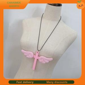 ❣️❣️❣️ Cross Angel Wings Necklace  Christ Pendant Choker Retro Jewelry Style Natural Wood Amulet
