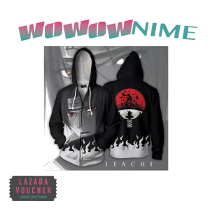ITACHI UCHIHA SARINGAN - HOODIE JAKET SWEATER - ANIME NARUTO - PREMIUM QUALITY - ONE PIECE - TOKYO GHOUL - Attack on Titan Shingeki no Kyojin - SAO Sword Art Online CLOTHING DISTRO OUTFIT MANGA BRAND MEN / WOMEN PRIA / PEREMPUAN COWO / CEWE - TERMURAH