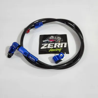 ZERN สายเบรค หัว90 ยาว 36 นิ้ว ตัวถูก สีน้ำเงินตัดดำ เวฟ110i เวฟ125 ซุปเปอร์คัพ โซนิค เทน่า ls แถมสติ๊กเกอร์ZERN+ตัวรัดสาย