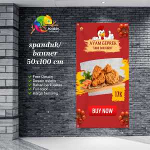 Cetak Spanduk Banner Ayam Geprek