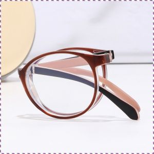 Reading Glasses Single Light Ultra Hd Retro Comfortable to Wear Small Round Frame Portable