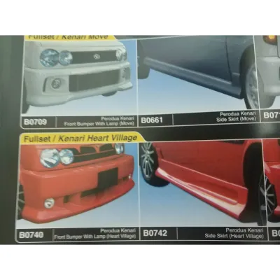 Perodua Kenari various type front side rear bodykit skirting
