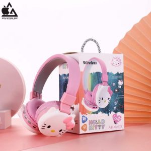 Headphone 3D Dj Bando Hello Kitty Wireless Bluetooth AH-806D Stereo HKitty H.Kitty H Kitty Xtra Bass Headset Handsfree Earphone Musik Gaming Lucu Keren Extra Bass Karakter Kartun Motif Disney