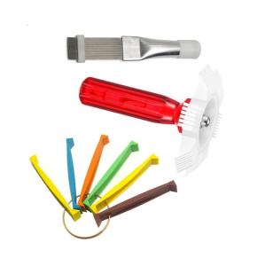 ชุดแปรงเครื่องปรับอากาศรวมถึงหวีครีบเครื่องปรับอากาศทำความสะอาดคอนเดนเซอร์หวีเครื่องมือจัดตำแหน่งครีบหม้อน้ำ