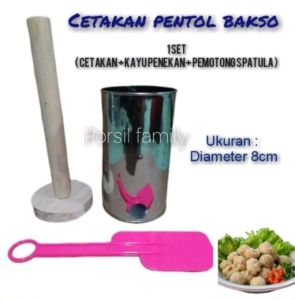 Cetakan pentol bakso manual stainless ukuran 8cm murah COD