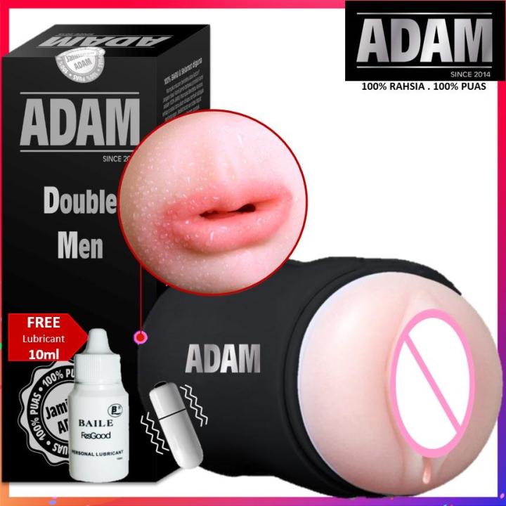 Adam Double Men Masturbator Sex Toy for Male Men dual double holes